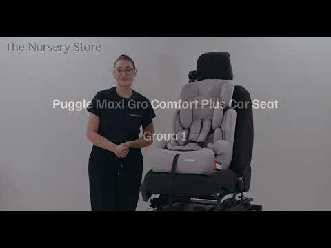 Puggle Maxi Gro Comfort Group 1/2/3 Eco Car Seat Booster Seat - Storm Black (9 Months-12 Years) by Puggle