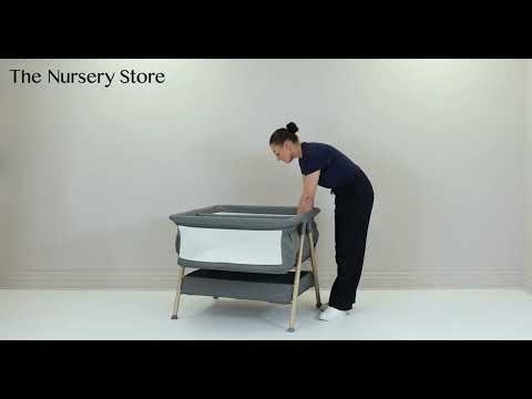 Puggle Dreamy Twin Bedside Crib - Grey by Puggle