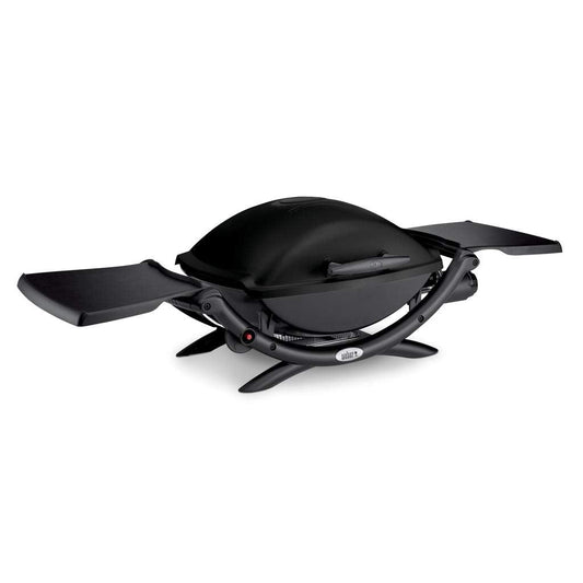 Weber Q2000 Gas Barbecue 55 x 39 cm with Folding Side Tables, Black 53010049