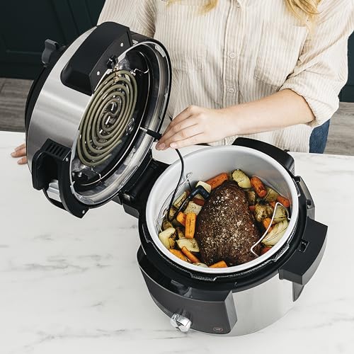Ninja Foodi MAX 15-in-1 SmartLid Multi-Cooker 7.5L [OL750UK] Smart Cook System, Digital Cooking Probe, Electric Pressure Cooker, Air Fryer