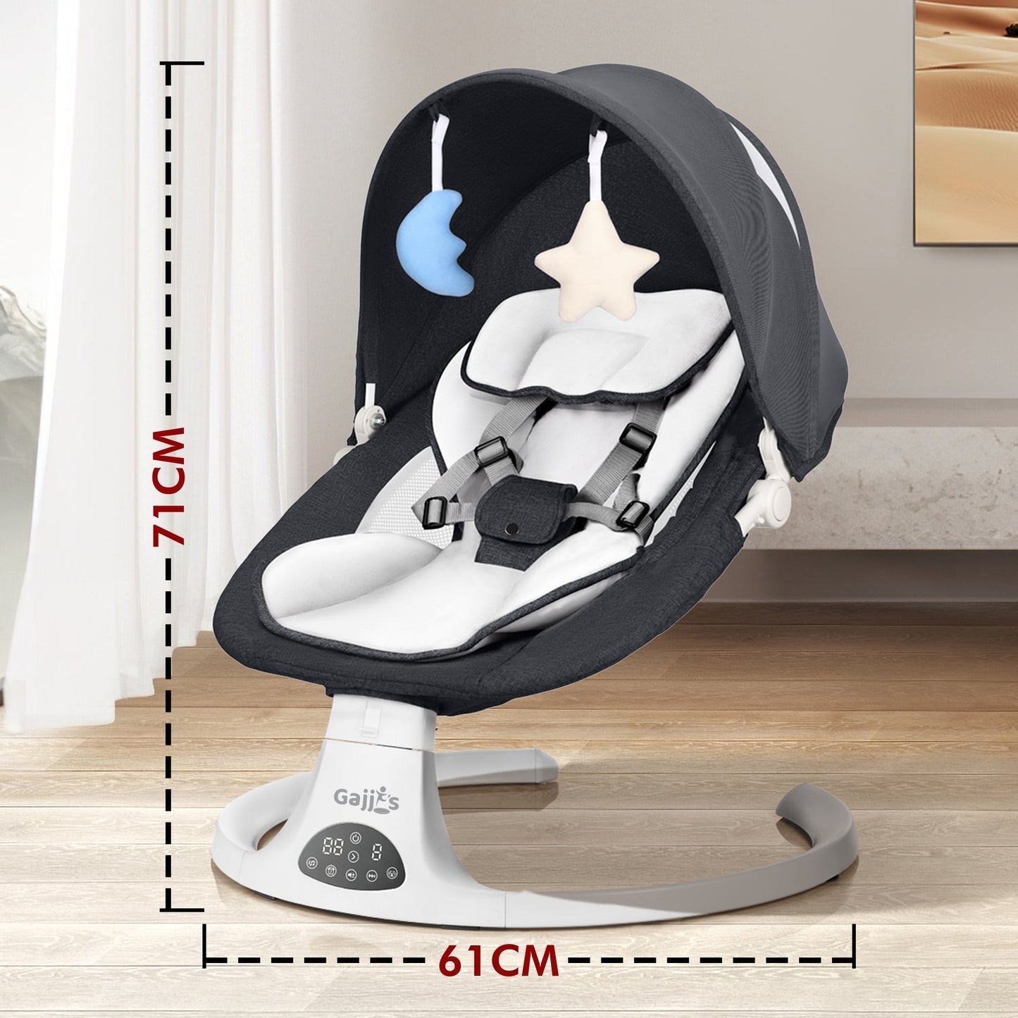 Electric Baby Swing Rocker Chair with Bluetooth & Remote by FK Sports