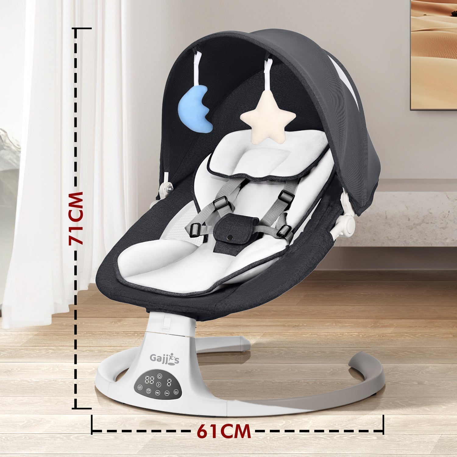 Electric Baby Swing Rocker Chair with Bluetooth & Remote by FK Sports