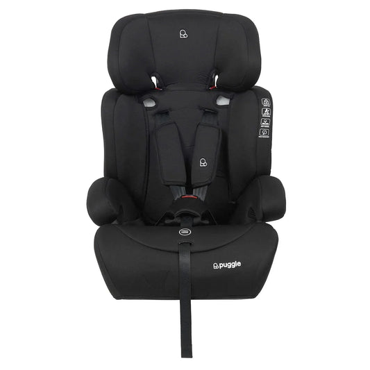 Puggle Maxi Gro Comfort Group 1/2/3 Eco Car Seat Booster Seat - Storm Black (9 Months-12 Years) by Puggle