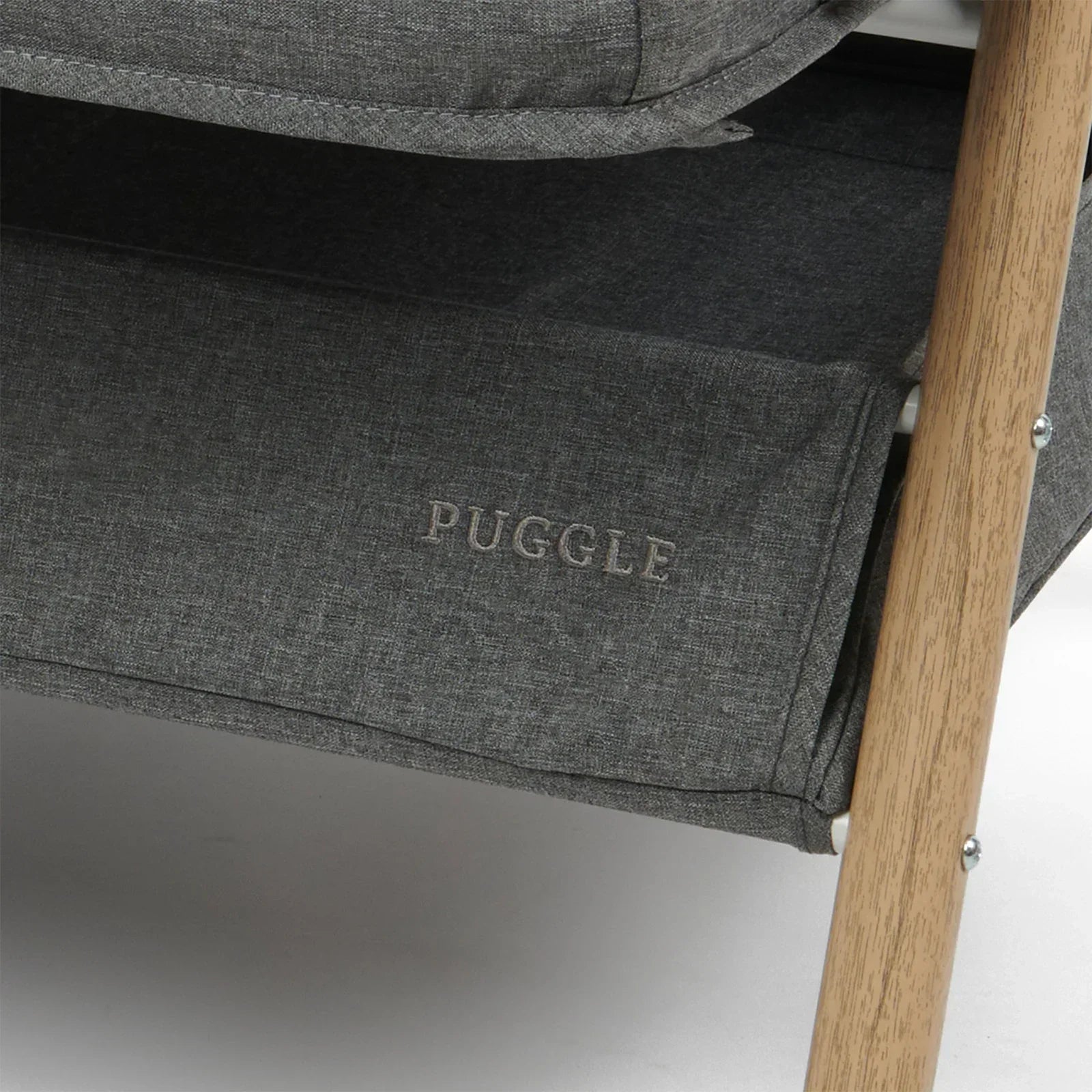 Puggle Dreamy Twin Bedside Crib - Grey by Puggle
